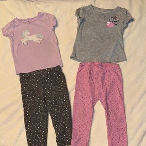 Set of 2 First Impressions Pink, Purple & Gray Girls' Matching Sets